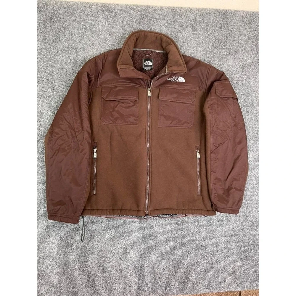 Vintage The North Face Salinas Jacket Heavyweight Fleece Brown Mens Large Denali